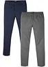 Pantaloni con elastico in vita  regular fit, straight (pacco da 2), bonprix