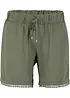 Shorts in jersey con cinta comoda e pizzo in misto viscosa, bonprix