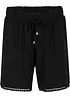 Shorts in jersey con cinta comoda e pizzo in misto viscosa, bonprix