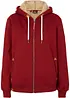 Felpa con zip e fodera teddy, bonprix