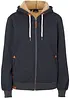 Felpa con zip e fodera teddy, bonprix