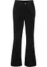 Pantaloni a zampa in velluto elasticizzato con cinta comoda a vita alta, bonprix