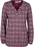 Maglia serafino fantasia a maniche lunghe, bonprix
