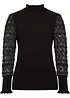 Maglione a collo alto in misto viscosa fluente, bonprix