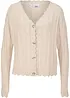 Cardigan corto traforato in misto viscosa, bonprix