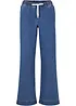 Jeans elasticizzati wide leg, vita media, bonprix