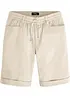 Bermuda con elastico in vita in misto lino, regular fit, bonprix