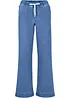 Jeans elasticizzati wide leg, vita media, bonprix