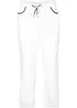 Pantaloni cropped in popeline con cinta comoda, bonprix