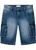 Bermuda cargo lunghi in jeans, relaxed fit, bonprix