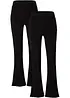 Leggings svasati in misto cotone (pacco da 2), bonprix