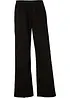 Pantaloni in twill con gambe svasate e cinta elastica a vita alta, bonprix