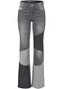 Jeans a zampa, vita media, bonprix