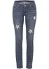 Jeans skinny con stelle, vita bassa, bonprix