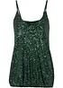 Top con spalline sottili e paillettes in morbido misto viscosa, bonprix