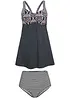 Tankini lungo con slip a vita alta (set 2 pezzi), bonprix