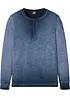 Maglia serafino a maniche lunghe in cotone biologico effetto lavato, bonprix