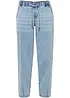 Jeans barrel shape con comodo elastico, vita media, bonprix
