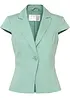 Blazer a maniche corte in satin di cotone, bonprix