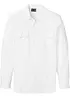 Camicia a maniche lunghe arrotolabili in misto lino, bonprix