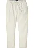 Pantaloni in misto lino con elastico in vita relaxed fit, straight, bonprix