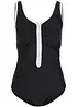 Costume intero con cerniera e effetto modellante leggero, bonprix