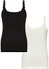 Top a costine in puro cotone (pacco da 2), bonprix