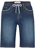 Bermuda in jeans slim fit con vita media, bonprix