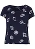 Maglia fantasia con scollo rotondo in cotone biologico, bonprix