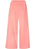 Pantaloni culotte cropped in misto lino leggero, bonprix