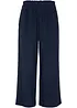 Pantaloni culotte cropped in misto lino leggero, bonprix