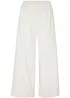 Pantaloni culotte cropped in misto lino leggero, bonprix