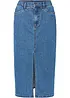 Gonna lunga di jeans con spacco e Positive Denim #1 Fabric, bonprix