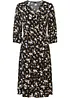 Abito midi con inserto smock, BODYFLIRT
