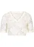 Camicetta bavarese in pizzo con bottone, bonprix