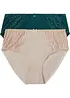 Slip alto con pizzo delicato (pacco da 2), bonprix