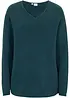 Maglione a coste Milano con scollo a V, bonprix