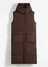 Gilet trapuntato imbottito in poliestere riciclato con cappuccio staccabile, bonprix