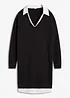 Abito in maglia con inserto di camicia, bonprix