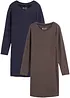 Abito in jersey aderente (pacco da 2), bonprix