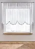Tendina corta con fascia di satin e poliestere riciclato, bonprix