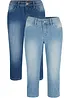 Jeans capri elasticizzati comfort (pacco da 2), bonprix