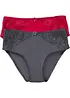 Slip alto con pizzo (pacco da 2), bonprix