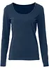 Maglia elasticizzata aderente a maniche  lunghe, bonprix