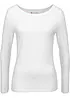 Maglia elasticizzata aderente a maniche  lunghe, bonprix