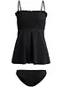 Tankini a fascia con lavorazione a punto smock (set 2 pezzi), bonprix
