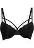 Reggiseno con coppe preformate, ferretto e pizzo delicato, bonprix
