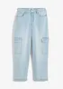 Jeans elasticizzati cargo, mid waist, bonprix