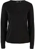 Maglia a maniche lunghe con scollo a V in cotone biologico, bonprix