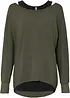 Maglia lunga con top in misto viscosa, bonprix